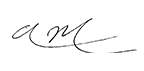 Stylized black handwritten signature.
